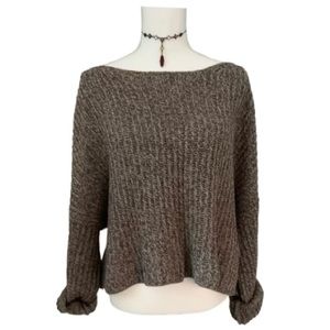 American Eagle Brown and Cream Sweater